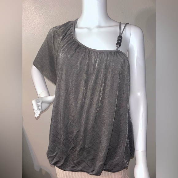 One Shoulder Top with beaded spaghetti strap. - Picture 1 of 9
